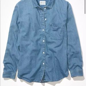 Pearl snap button down denim